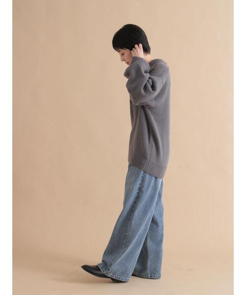 sm2rhythm(サマンサモスモスリズム)の「モヘヤライク衿付ニットプルオーバー(ニット/セーター・レディース・イエロー/ブラウン/チャコールグレー・F)」の13枚目の写真