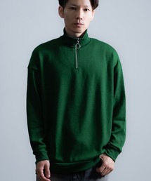ハーフジップ」に該当するメンズのニット/セーター（グリーン・カーキ
