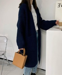 大人こなれ感のロング丈コーディガン