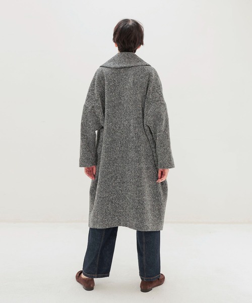DRESSLAVE(ドレスレイブ)の「B7 / tweed cocoon coat(ツイードコクーンコート)(ピーコート・レディース・グレー・38)」の3枚目の写真