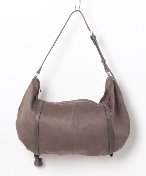 Knuth Marf（クヌースマーフ）の「Knuth Marf suede moon bag（ハンドバッグ・レディース・ブラウン/グレー・FREE）」の4枚目の写真