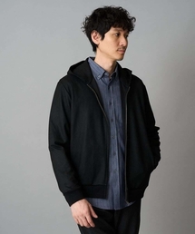 a.v.v（アーヴェヴェ）の「【イージーケア/毛玉になりにくい】ツイルエンボスフェイクスエードジップパーカー【洗濯機で洗える】（パーカー）」