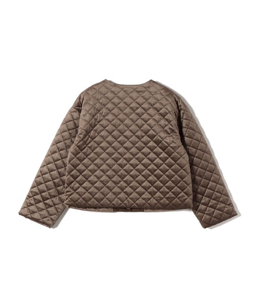 ミッラ・ペホネン ブラウンキルティングジャケット YARRA NEU｜sorona中綿配色キルティングジャンパー NU-5557-427