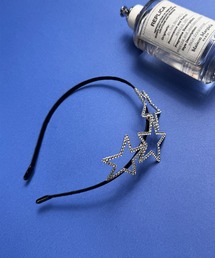 CALIFORNIA OUTFITTERS（カリフォルニア アウトフィッターズ）の「10D4-KR シルバー ラインストーン スターモチーフカチューシャ（カチューシャ・キッズ）」