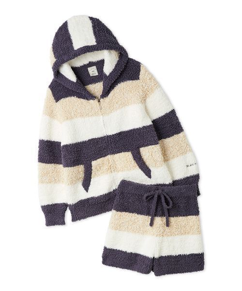 新品タグ付きgelato pique ルームウェア三点セット ONLINE限定】ジェラート3ボーダーパーカ＆ショートパンツセット