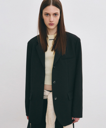 MINIMAL CLASSIC BLAZER JACKET_BLACK