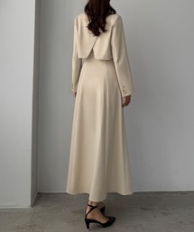 Louere | バックスリットショートジャケットsetキャミフレアワンピース(セットアップ)