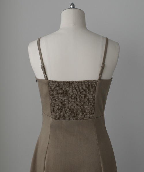 Louere（ルエレ）の「バックスリットショートジャケットsetキャミフレアワンピース（セットアップ・レディース・ブラウン/チャコール/ブラック/アイボリー/グレイッシュベージュ・SMALL/MEDIUM/LARGE/X-LARGE）」の11枚目の写真