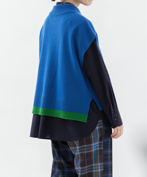 セール】ラムズウールボトルネックベスト（ベスト）｜nop de nod