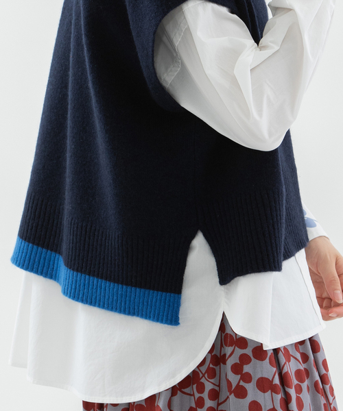 セール】ラムズウールボトルネックベスト（ベスト）｜nop de nod