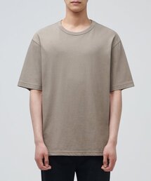 リラックスフィットクルーネックTシャツ[ダークベージュ]