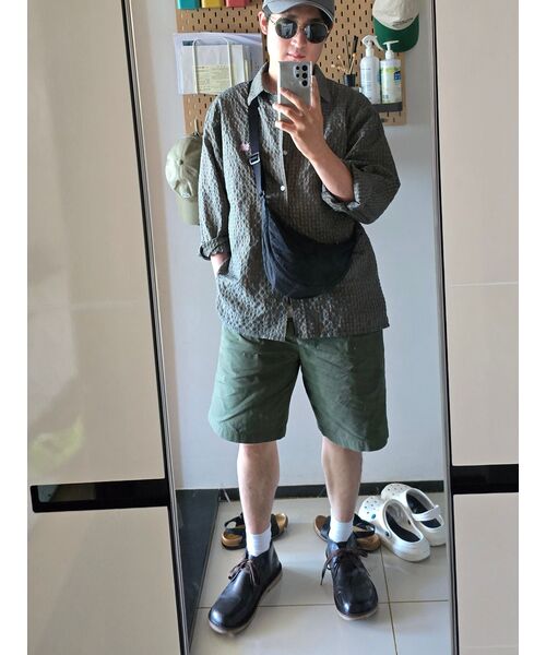 MUSINSA STANDARD（ムシンサスタンダード）の「リラックスフィットクルーネックTシャツ[ダークベージュ]（Tシャツ/カットソー・メンズ・その他・SMALL/MEDIUM/LARGE/XXX-LARGE）」の6枚目の写真