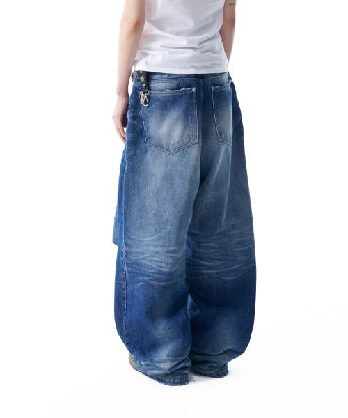 AAKAM（アーカム）の「VTG エンボ ウォッシュド デニムパンツ (ブルー)（デニムパンツ・レディース・その他・1/2）」の6枚目の写真