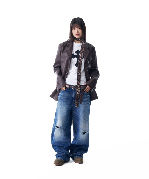 AAKAM（アーカム）の「VTG エンボ ウォッシュド デニムパンツ (ブルー)（デニムパンツ・レディース・その他・1/2）」の8枚目の写真