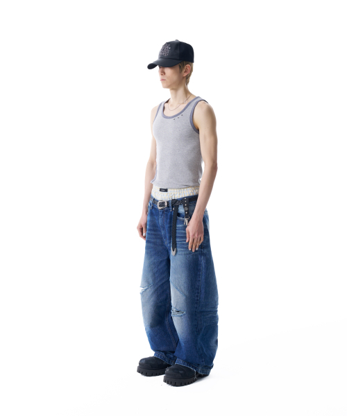 AAKAM（アーカム）の「VTG エンボ ウォッシュド デニムパンツ (ブルー)（デニムパンツ・レディース・その他・1/2）」の9枚目の写真