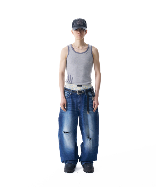 AAKAM（アーカム）の「VTG エンボ ウォッシュド デニムパンツ (ブルー)（デニムパンツ・レディース・その他・1/2）」の10枚目の写真