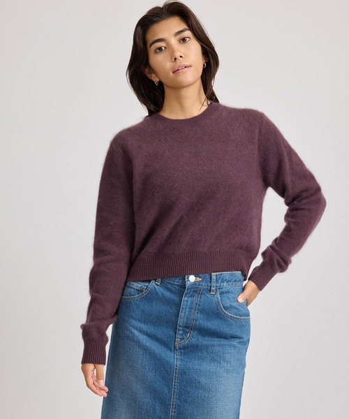 Saturdays NYC（サタデーズ ニューヨークシティ ）の「Christine Textured Knit  | WOMEN（ニット/セーター・レディース・ネイビー/ライトグレー/ワイン・M/S）」の3枚目の写真