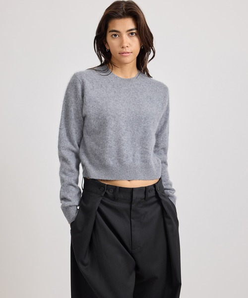 Saturdays NYC（サタデーズ ニューヨークシティ ）の「Christine Textured Knit  | WOMEN（ニット/セーター・レディース・ネイビー/ライトグレー/ワイン・M/S）」の2枚目の写真
