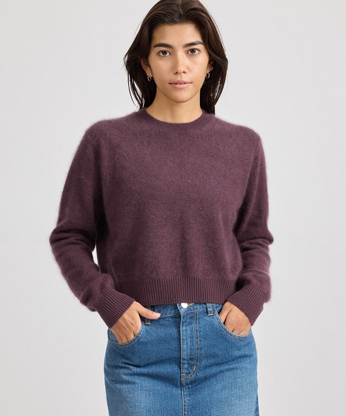 Saturdays NYC（サタデーズ ニューヨークシティ ）の「Christine Textured Knit  | WOMEN（ニット/セーター・レディース・ネイビー/ライトグレー/ワイン・M/S）」の8枚目の写真