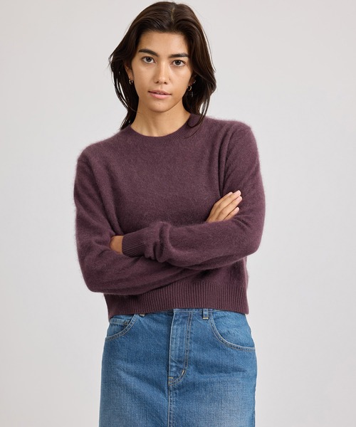Saturdays NYC（サタデーズ ニューヨークシティ ）の「Christine Textured Knit  | WOMEN（ニット/セーター・レディース・ネイビー/ライトグレー/ワイン・M/S）」の9枚目の写真