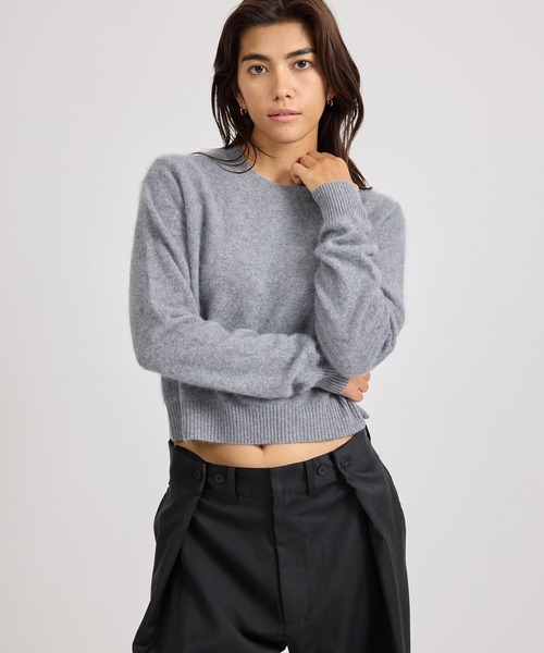 Saturdays NYC（サタデーズ ニューヨークシティ ）の「Christine Textured Knit  | WOMEN（ニット/セーター・レディース・ネイビー/ライトグレー/ワイン・M/S）」の4枚目の写真
