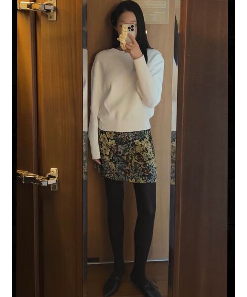 MUSINSA STANDARD WOMAN（ムシンサスタンダードウーマン）の「ウィメンズアンゴラブレンドクルーネックニット[アイボリー]（ニット/セーター・レディース・その他・SMALL/MEDIUM/LARGE/X-SMALL）」の15枚目の写真