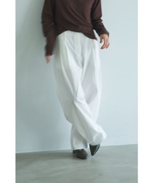 marjour | COTTON NYLON TUCK WIDE PANTS(その他パンツ)