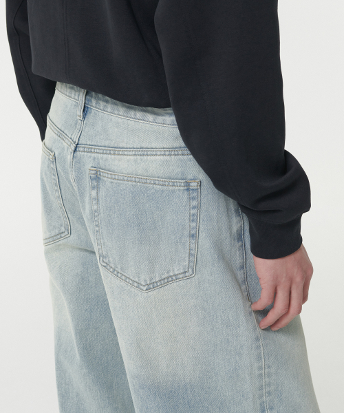 MUSINSA STANDARD（ムシンサスタンダード）の「ビッグブラシエクストラワイドデニムパンツ[ラスティスカイブルー]（デニムパンツ・メンズ・その他・27/28/29/30/31/32/33/34/36/38/40/42/26）」の6枚目の写真