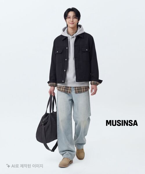 MUSINSA STANDARD（ムシンサスタンダード）の「ビッグブラシエクストラワイドデニムパンツ[ラスティスカイブルー]（デニムパンツ・メンズ・その他・27/28/29/30/31/32/33/34/36/38/40/42/26）」の9枚目の写真