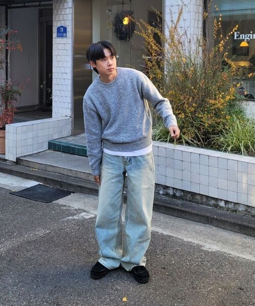 MUSINSA STANDARD（ムシンサスタンダード）の「ビッグブラシエクストラワイドデニムパンツ[ラスティスカイブルー]（デニムパンツ・メンズ・その他・27/28/29/30/31/32/33/34/36/38/40/42/26）」の13枚目の写真