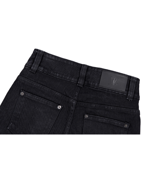 WOOALONG(ウアロン)の「Black western washed boots-cut denim pants - BLACK(デニムパンツ・レディース・ブラック・X-SMALL/SMALL/MEDIUM)」の5枚目の写真