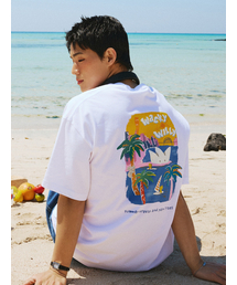 キキオーシャングラフィック半袖Tシャツホワイト