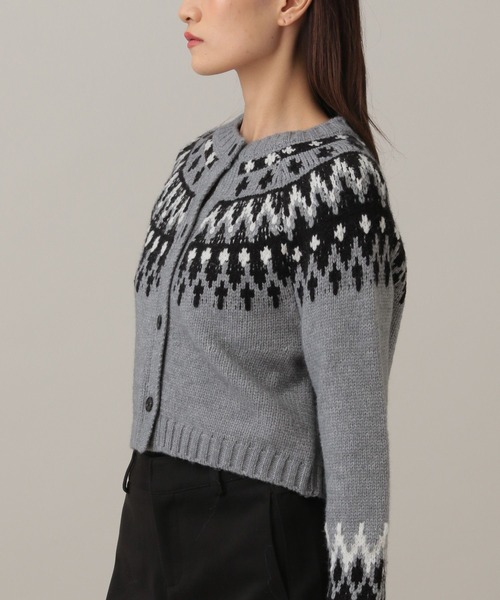 3.3 Field Trip (3.3フィールドトリップ)の「3.3 Field Trip/ノルディッククロップドカーディガン(カーディガン/ボレロ・レディース・ブラック/ブルー/グレー・FREE)」の18枚目の写真