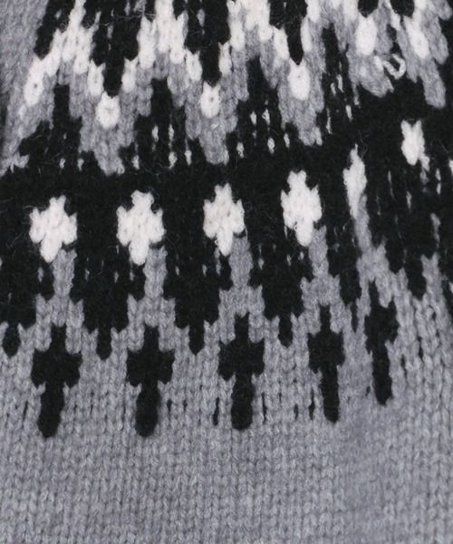 3.3 Field Trip (3.3フィールドトリップ)の「3.3 Field Trip/ノルディッククロップドカーディガン(カーディガン/ボレロ・レディース・ブラック/ブルー/グレー・FREE)」の14枚目の写真