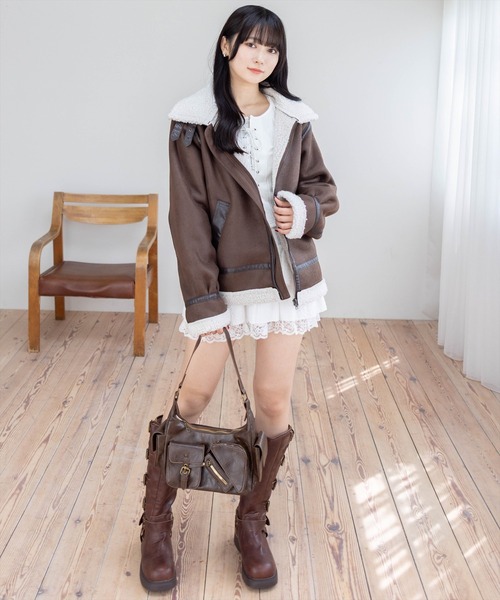 セール】ムートンジャケット［大人 カジュアル 着回し力抜群］≪再入荷