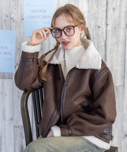 セール】ムートンジャケット［大人 カジュアル 着回し力抜群］≪再入荷