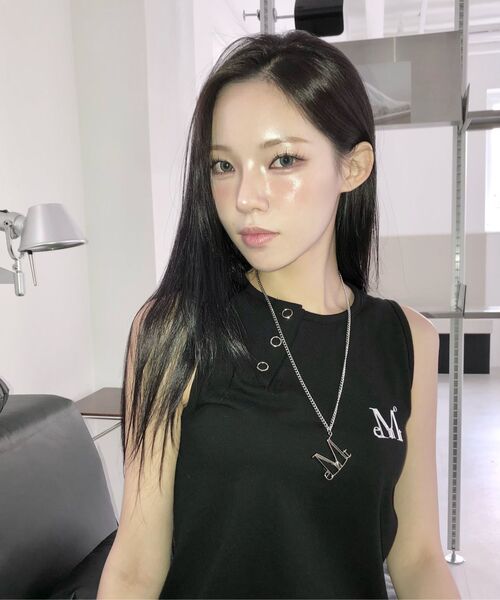 MUCENT(ムセント)の「テインメタルロゴサイドボタンロングナシ(Tシャツ/カットソー・レディース・ブラック・FREE)」の7枚目の写真