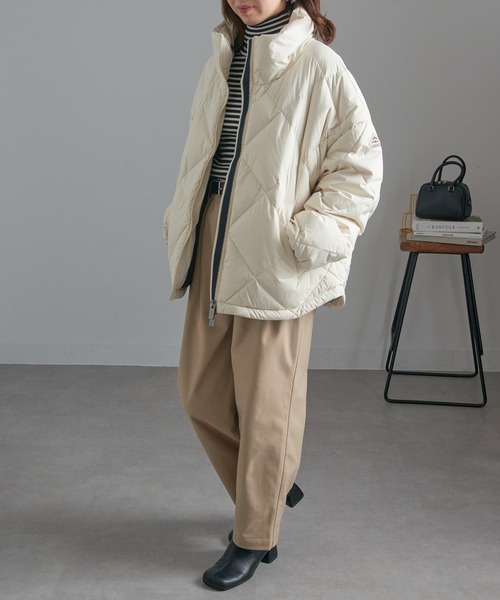nigonstans アイボリー キルティング ダウンジャケット nigonstans アイボリー キルティング ダウンジャケット セール】【累計
