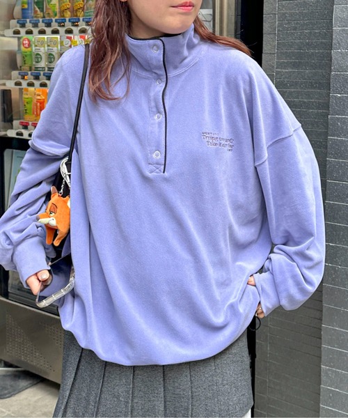 PILIT（ピリット）の「パイピング ミニボアプルオーバー（その他トップス・レディース・ブラウン/アイボリー/ブルー・MEDIUM）」の3枚目の写真