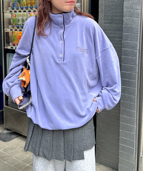 PILIT（ピリット）の「パイピング ミニボアプルオーバー（その他トップス・レディース・ブラウン/アイボリー/ブルー・MEDIUM）」の11枚目の写真