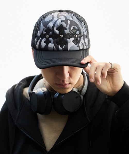 SUPPLIER(サプライヤー)の「SUPPLIER/サプライヤー Tribal Camo Cross Leather Patch Mesh Cap トライバル柄 メッシュキャップ(キャップ・メンズ・ベージュ/ブラック・FREE)」の15枚目の写真