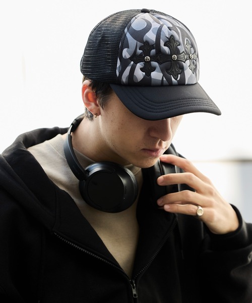SUPPLIER(サプライヤー)の「SUPPLIER/サプライヤー Tribal Camo Cross Leather Patch Mesh Cap トライバル柄 メッシュキャップ(キャップ・メンズ・ベージュ/ブラック・FREE)」の18枚目の写真