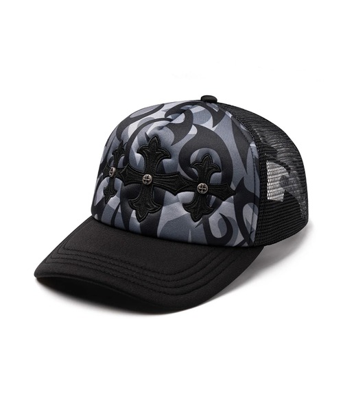 SUPPLIER/サプライヤー Tribal Camo Cross Leather Patch Mesh Cap