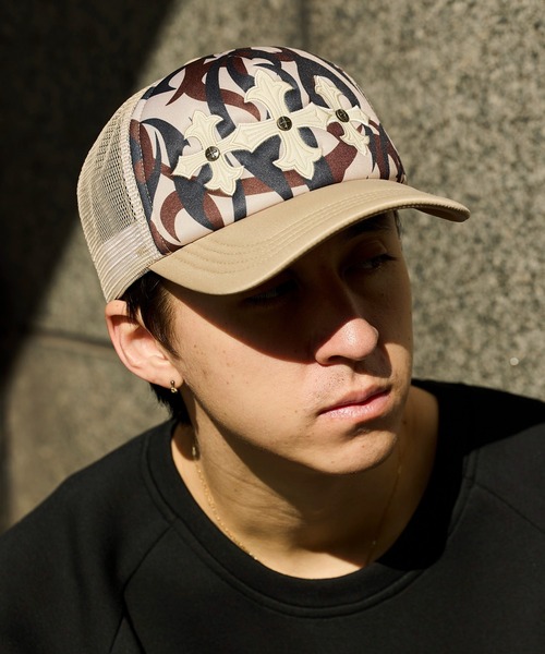 セール】SUPPLIER/サプライヤー Tribal Camo Cross Leather Patch Mesh