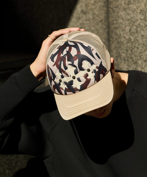 セール】SUPPLIER/サプライヤー Tribal Camo Cross Leather Patch Mesh