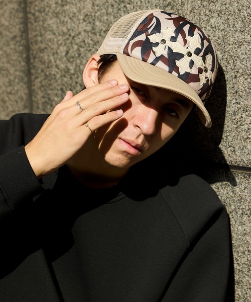 SUPPLIER/サプライヤー Tribal Camo Cross Leather Patch Mesh Cap