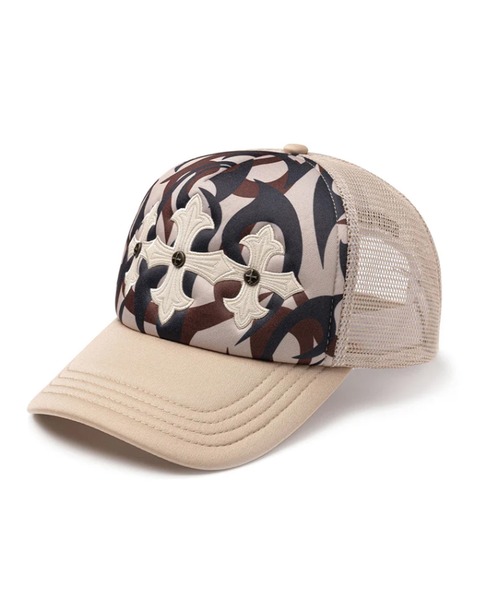 SUPPLIER/サプライヤー Tribal Camo Cross Leather Patch Mesh Cap