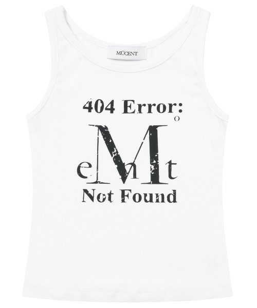 MUCENT(ムセント)の「404エラークラックロゴスリーブレスナシ (3カラー)(Tシャツ/カットソー・レディース・ホワイト/チャコールグレー/ブラック・FREE)」の6枚目の写真