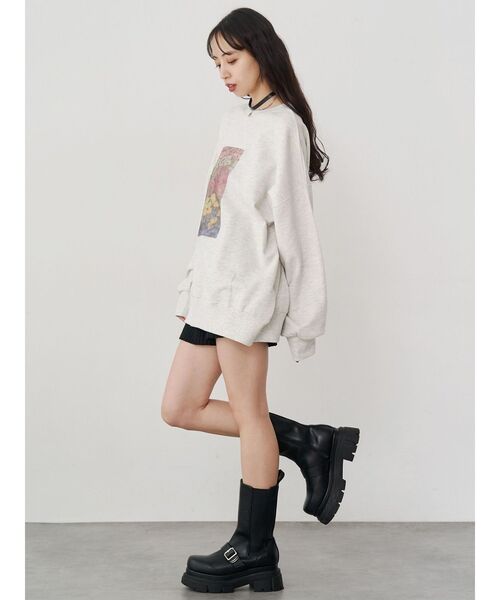 MURUA(ムルーア)の「【WEB限定】フラワールーズスウェット(スウェット・レディース・ダークグレー/ライトグレー・FREE)」の13枚目の写真