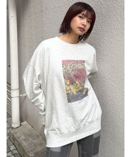 MURUA(ムルーア)の「【WEB限定】フラワールーズスウェット(スウェット・レディース・ダークグレー/ライトグレー・FREE)」の19枚目の写真